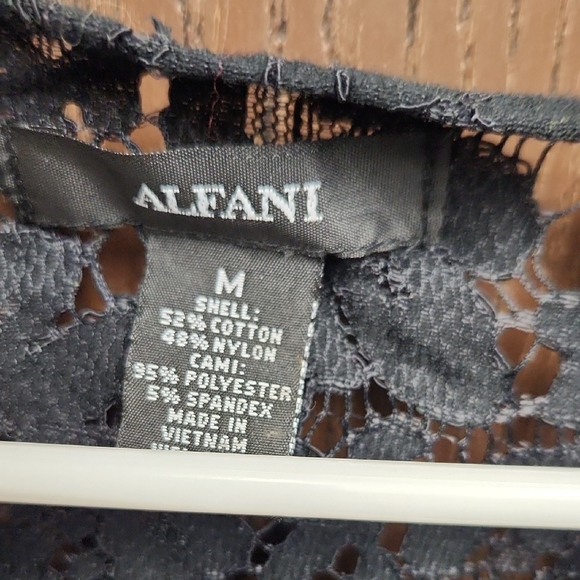 Alfani Black Lace Women's Blouse - Picture 2 of 3